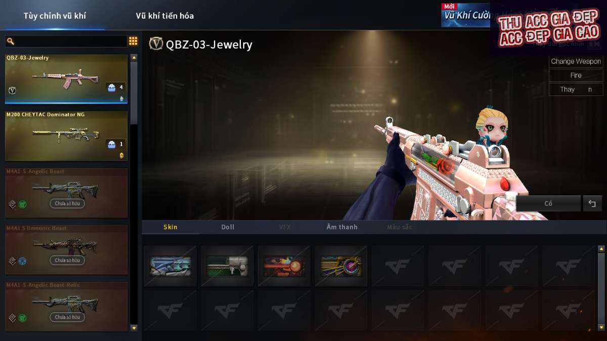shop acc cf uy tin gia re